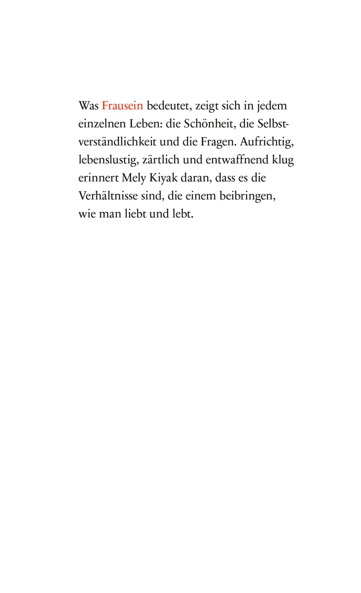 Bild: 9783446267466 | Frausein | Mely Kiyak | Buch | 128 S. | Deutsch | 2020