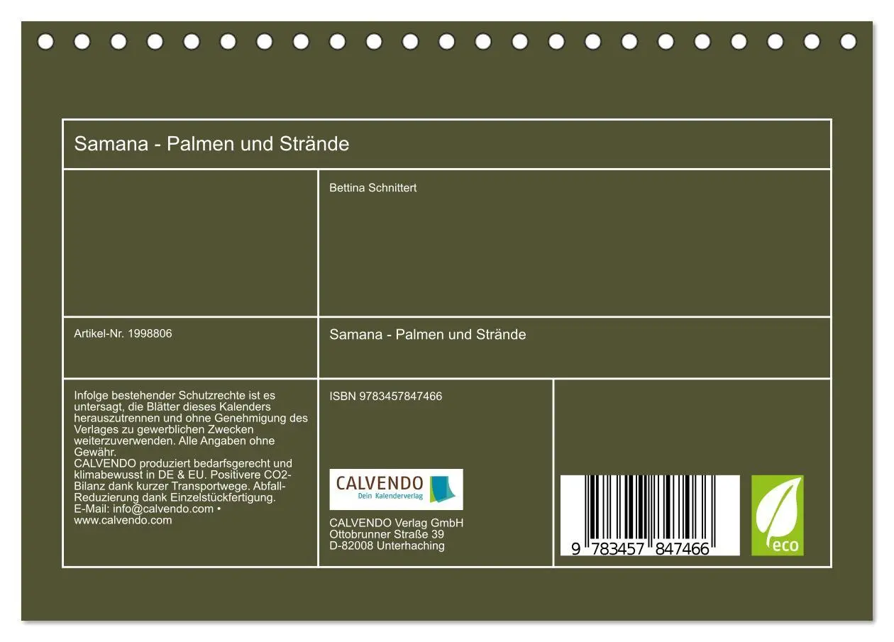 Bild: 9783457847466 | Samana - Palmen und Strände (Tischkalender 2026 DIN A5 quer),...