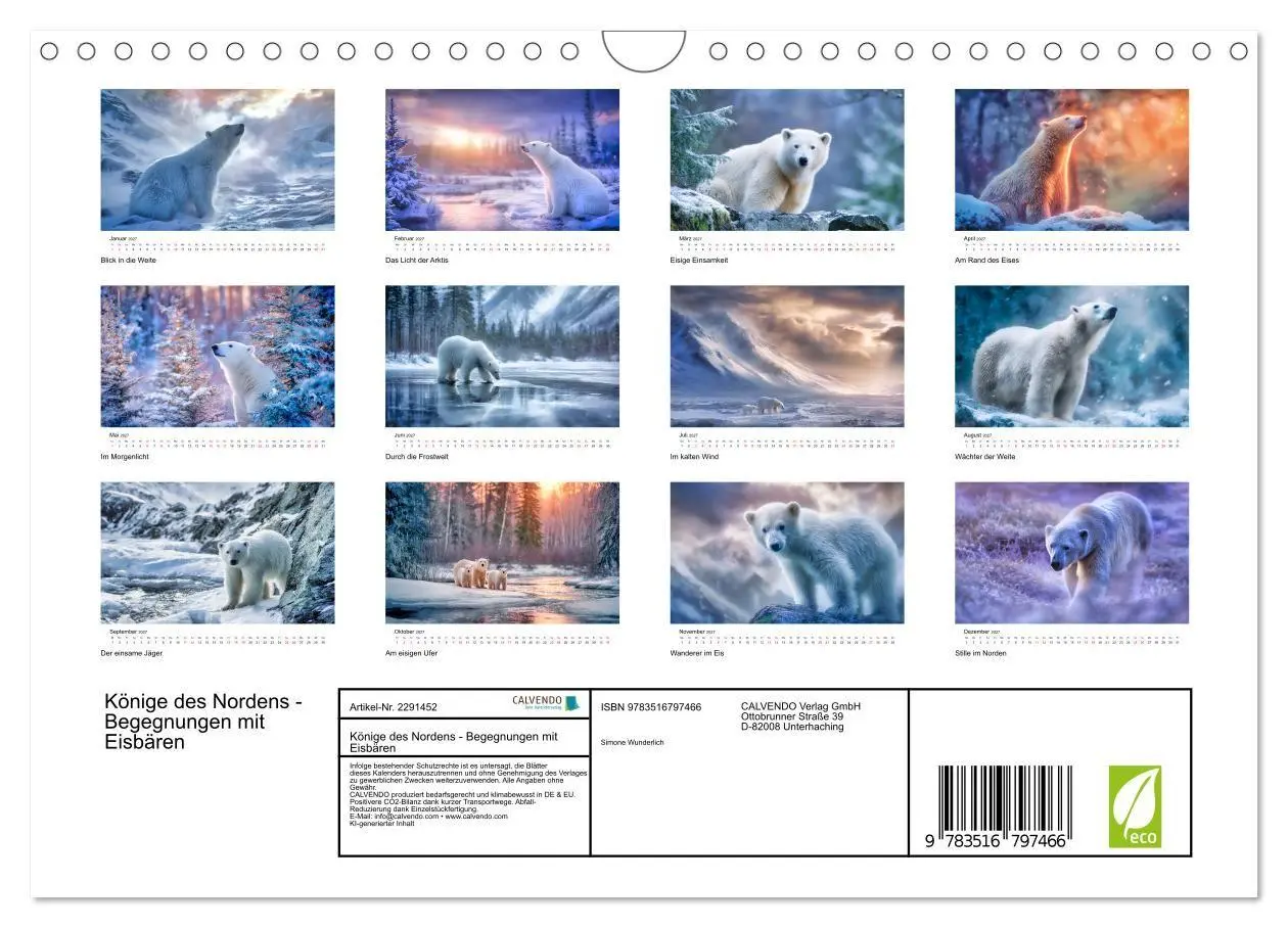 Bild: 9783516797466 | Könige des Nordens - Begegnungen mit Eisbären (Wandkalender 2027...