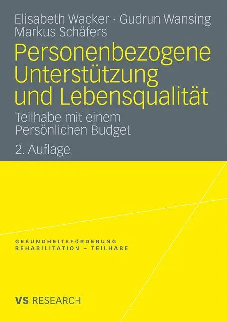 Cover: 9783531167466 | Personenbezogene Unterstützung und Lebensqualität | Wacker (u. a.)