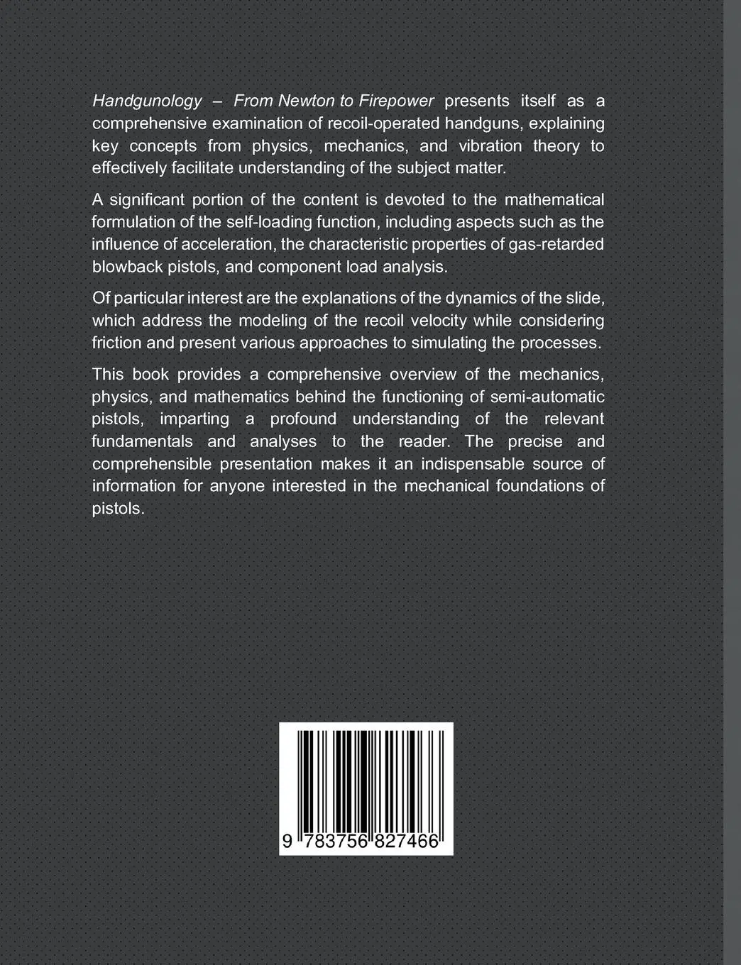 Rückseite: 9783756827466 | Handgunology | From Newton to Firepower | Peter Dallhammer | Buch
