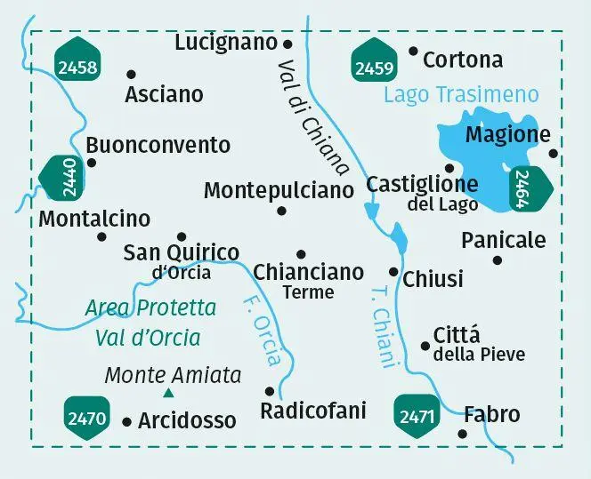 Bild: 9783991217466 | KOMPASS Wanderkarte 2463 Lago Trasimeno, Area Protetta Val d'...