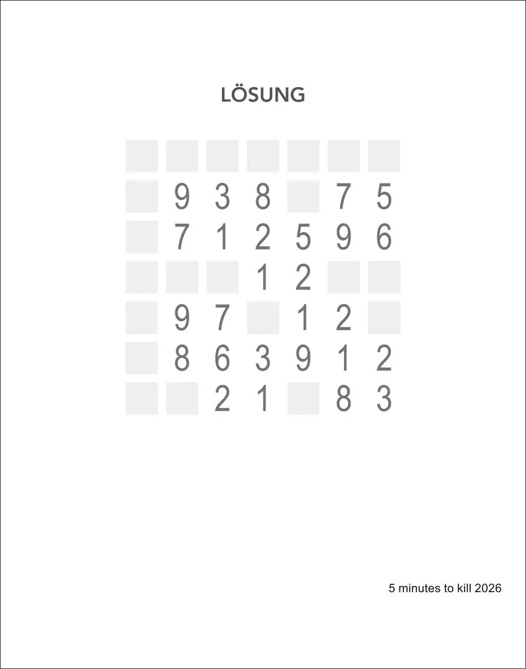 Bild: 9783840037566 | 5 minutes to kill Tagesabreißkalender 2026 - Der Rätselkalender...