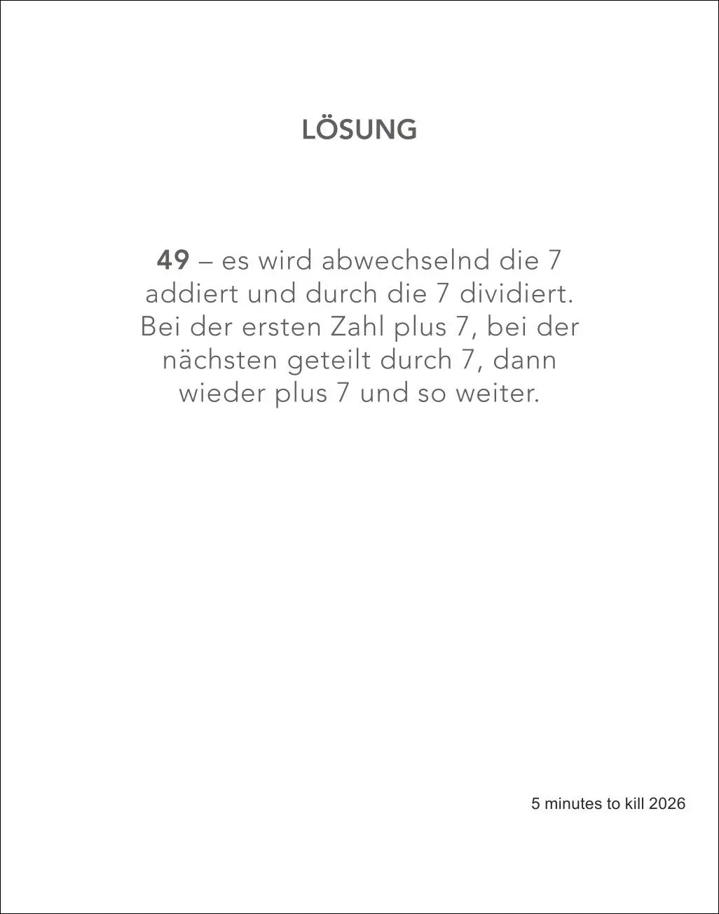 Bild: 9783840037566 | 5 minutes to kill Tagesabreißkalender 2026 - Der Rätselkalender...