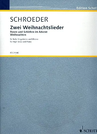 Cover: 9790001177566 | Zwei Weihnachtslieder | Hermann Schroeder | Buch | 2012 | Schott Music
