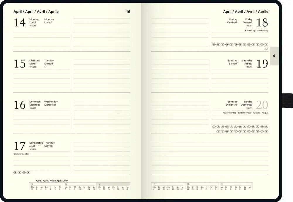 Bild: 4061947157666 | Buchkalender Kompagnon Mod. 791 66 2027, A5, Kunststoff, hellgrün