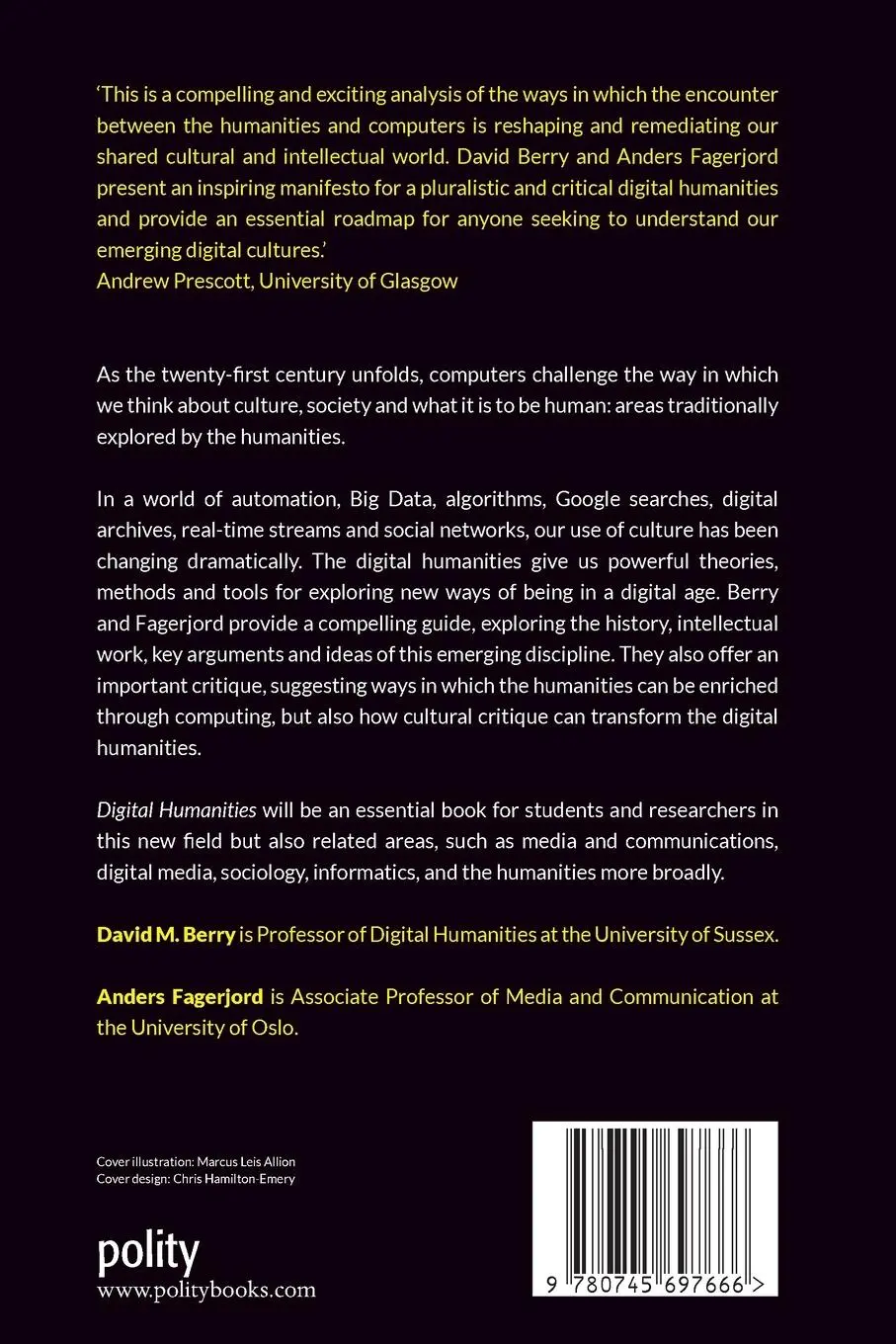 Rückseite: 9780745697666 | Digital Humanities | Knowledge and Critique in a Digital Age | Buch