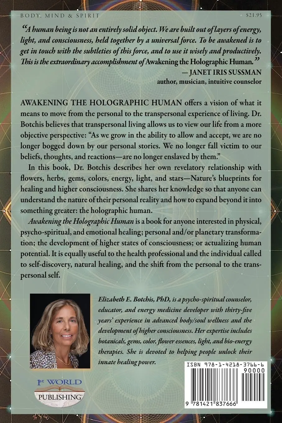 Rückseite: 9781421837666 | Awakening the Holographic Human | Elizabeth E. Botchis | Taschenbuch
