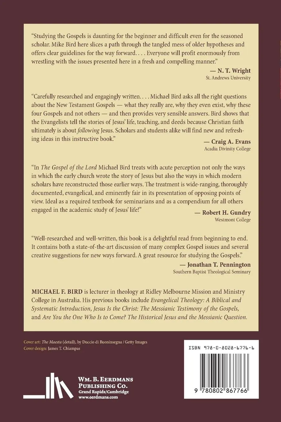 Rückseite: 9780802867766 | Gospel of the Lord | How the Early Church Wrote the Story of Jesus