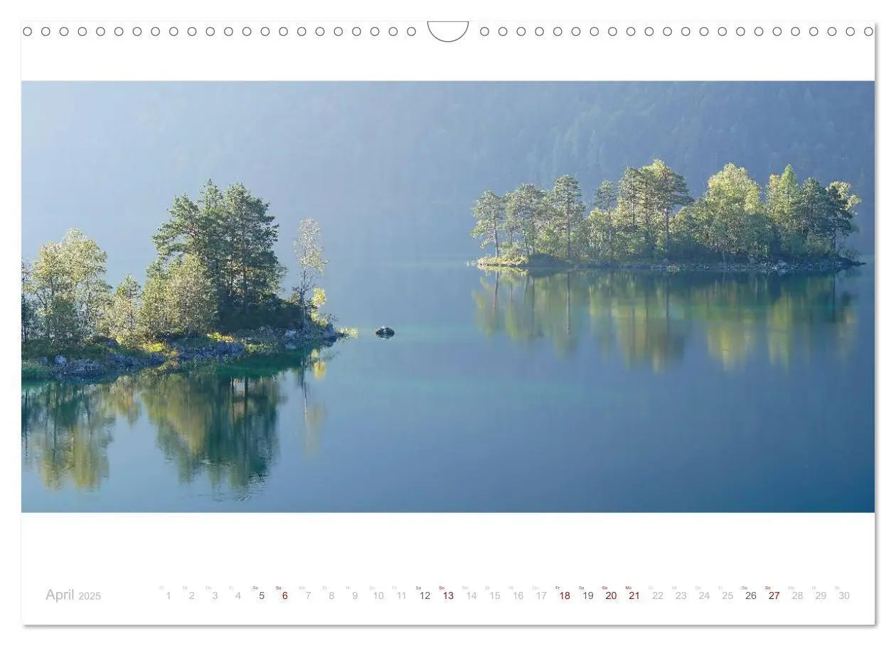 Bild: 9783435587766 | Unterwegs am Eibsee (Wandkalender 2025 DIN A3 quer), CALVENDO...