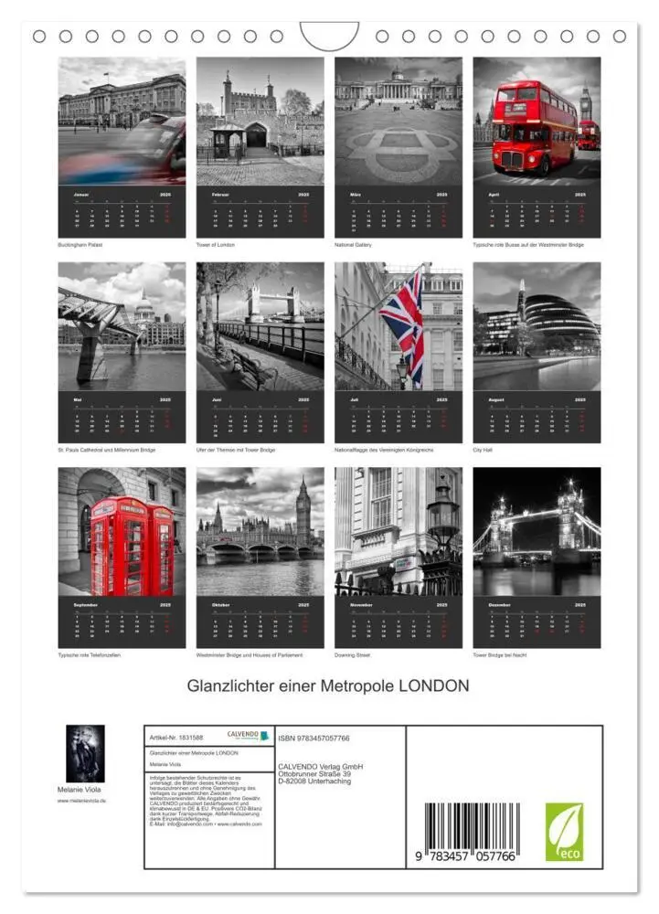 Bild: 9783457057766 | Glanzlichter einer Metropole LONDON (Wandkalender 2025 DIN A4...