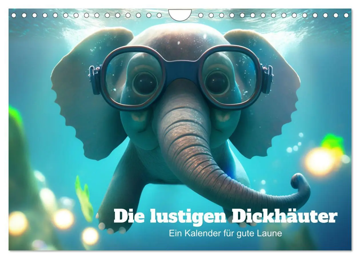 Cover: 9783383867866 | Die lustigen Dickhäuter. Ein Kalender für gute Laune (Wandkalender...