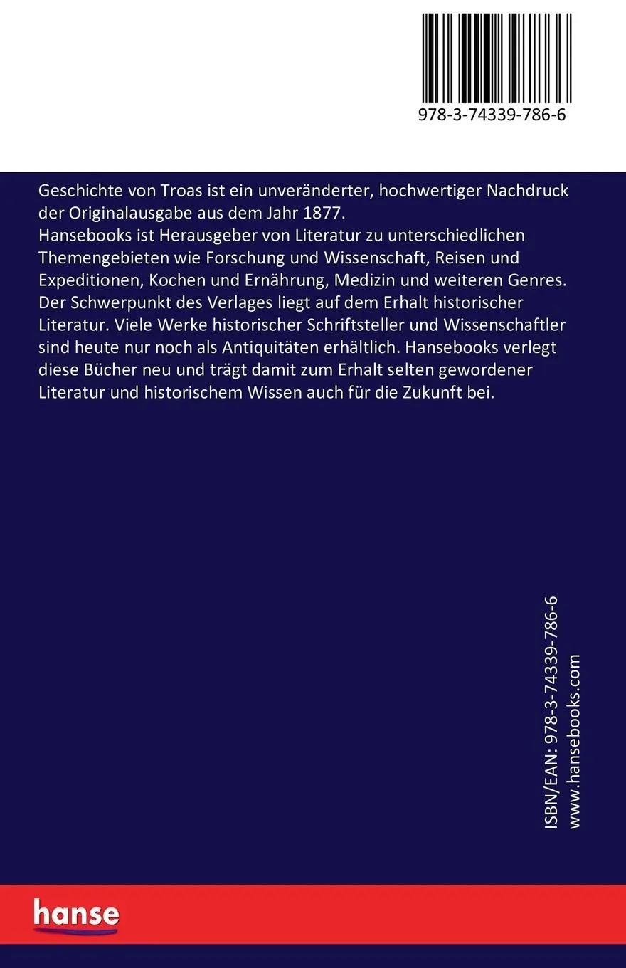 Rückseite: 9783743397866 | Geschichte von Troas | Eduard Meyer | Taschenbuch | 128 S. | Deutsch