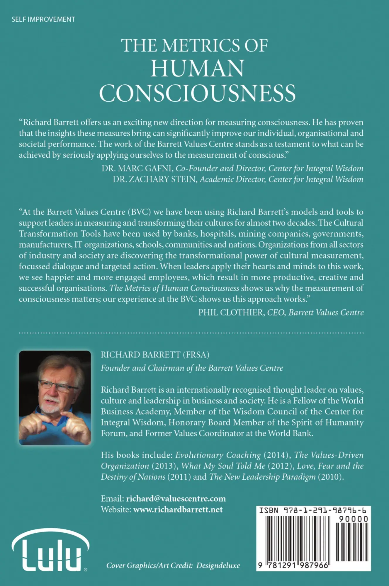 Rückseite: 9781291987966 | The Metrics of Human Consciousness | Richard Barrett | Taschenbuch