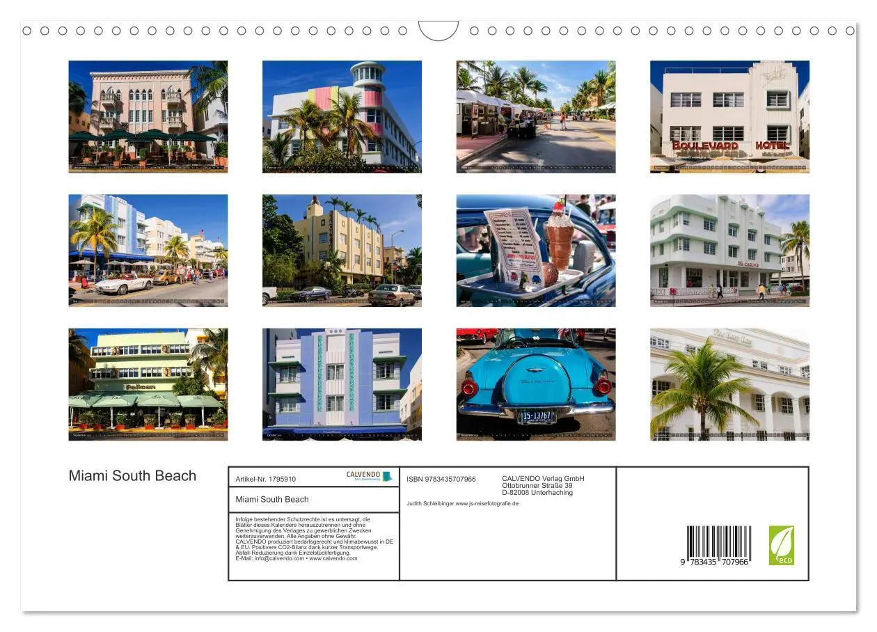 Bild: 9783435707966 | Miami South Beach (Wandkalender 2025 DIN A3 quer), CALVENDO...