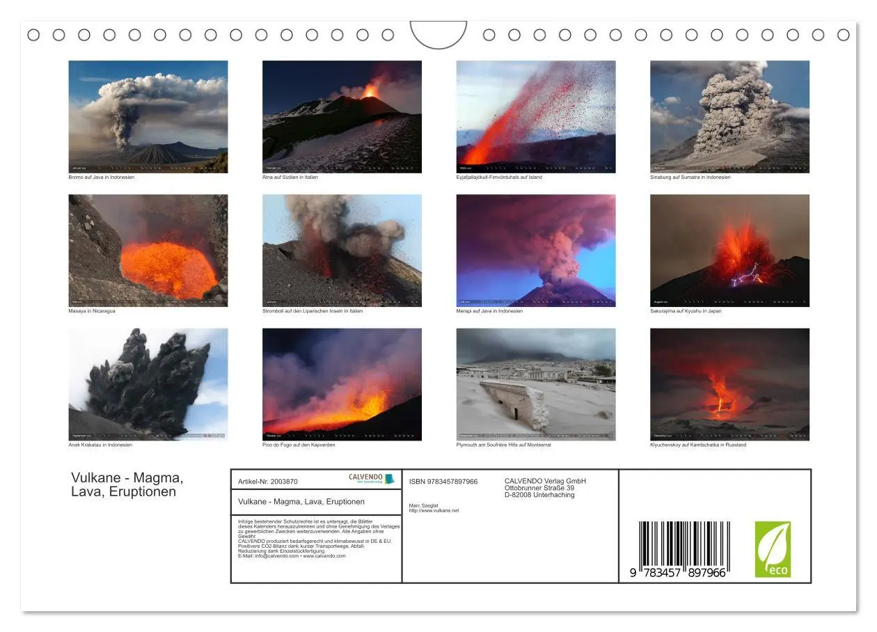 Bild: 9783457897966 | Vulkane - Magma, Lava, Eruptionen (Wandkalender 2026 DIN A4 quer),...