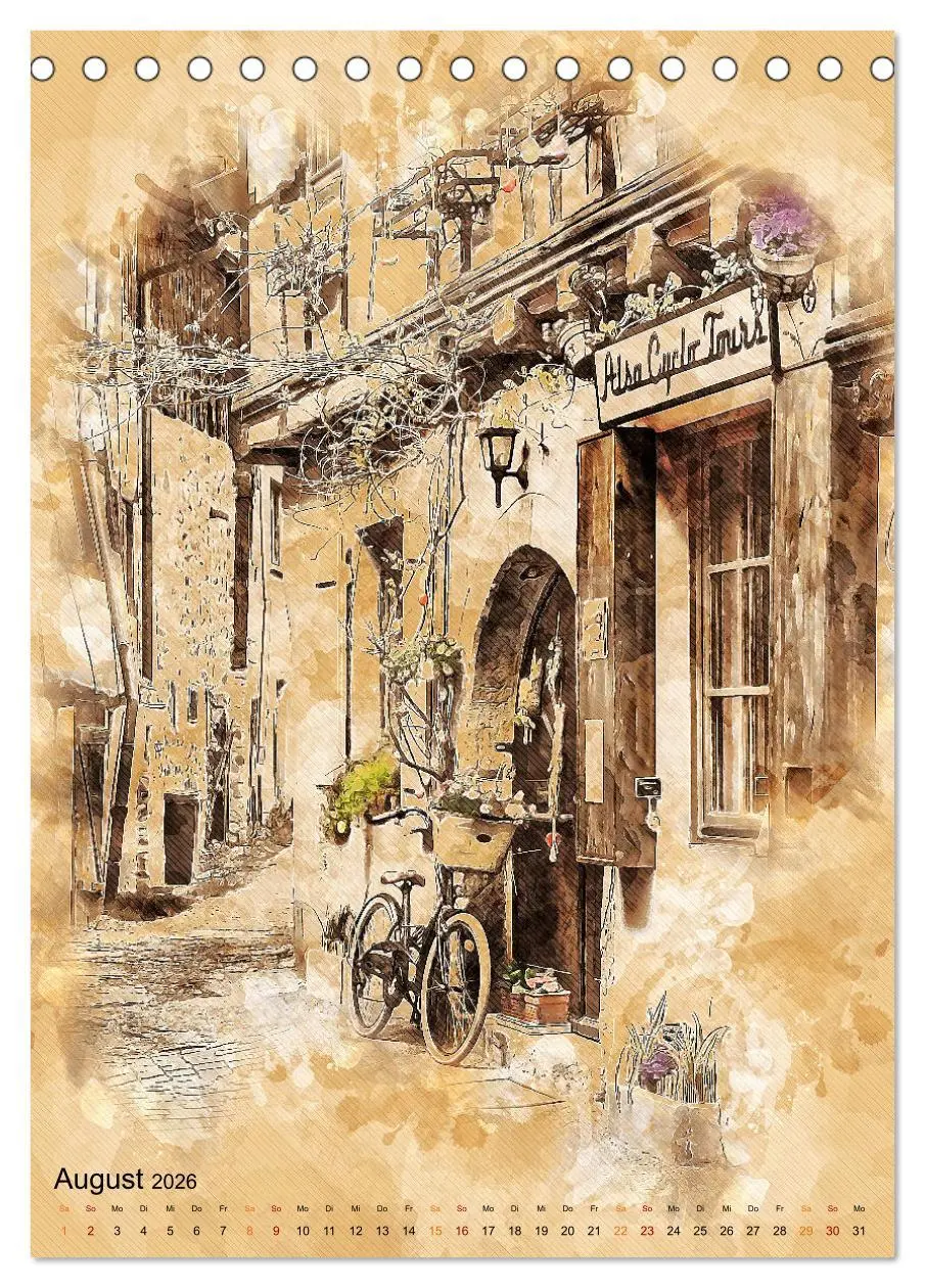 Bild: 9783516367966 | Fahrrad - Retro-Kalender (Tischkalender 2026 DIN A5 hoch), CALVENDO...