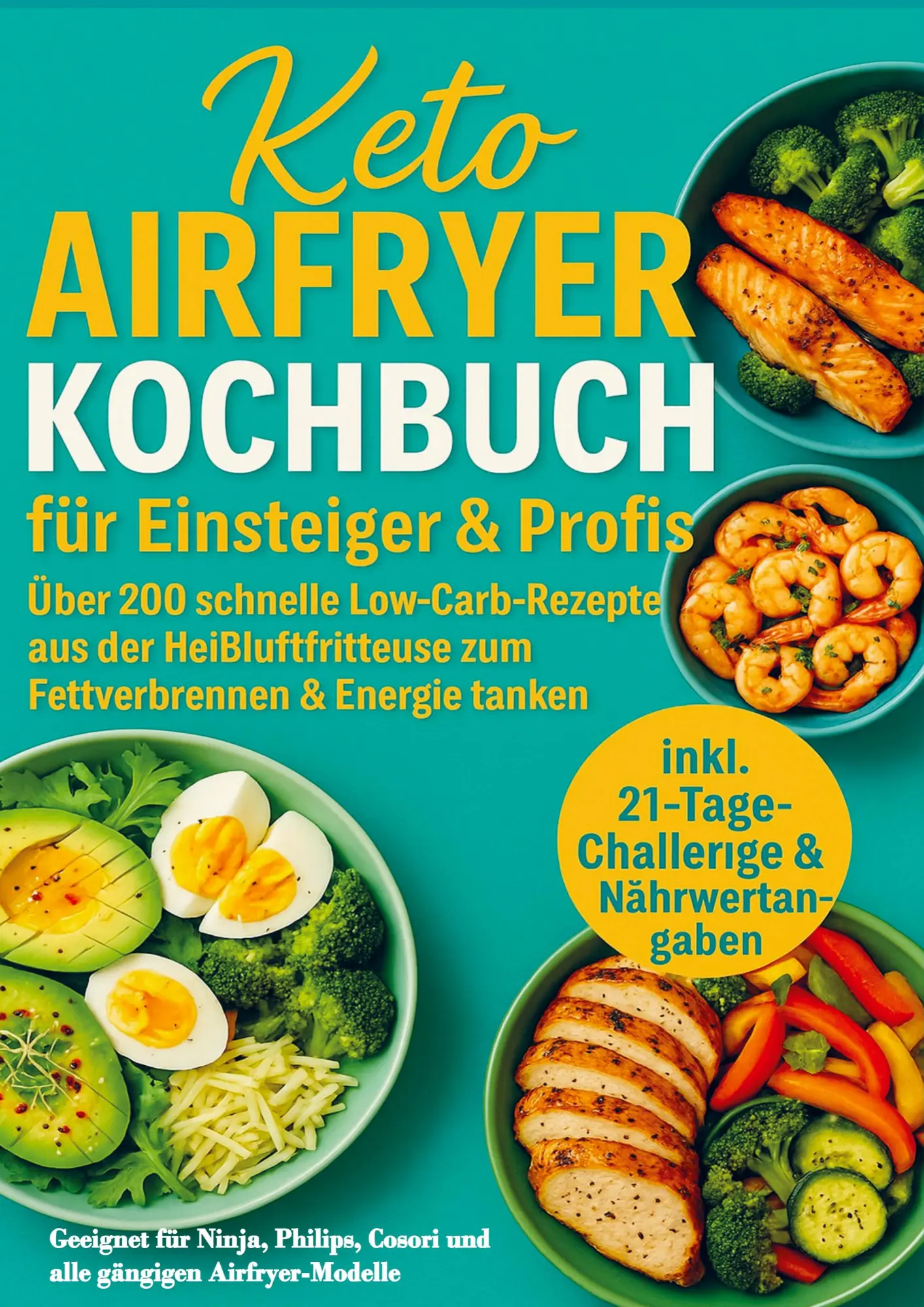 Cover: 9789403807966 | Keto Airfryer Kochbuch für Einsteiger &amp; Profis: Über 200 schnelle...