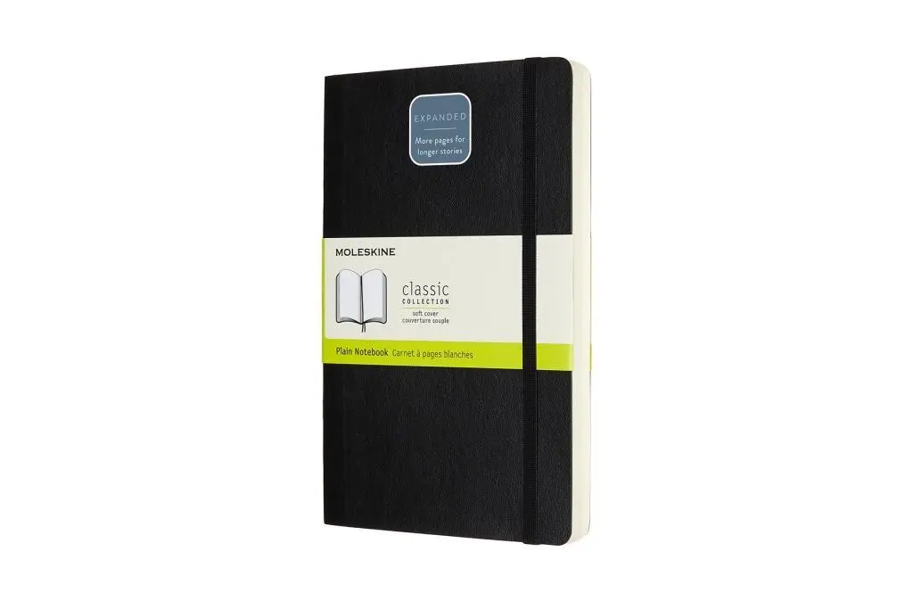 Bild: 8058647628066 | Moleskine Notizbuch Large/A5, Blanko, Erweiterte Seitenanzahl, Schwarz