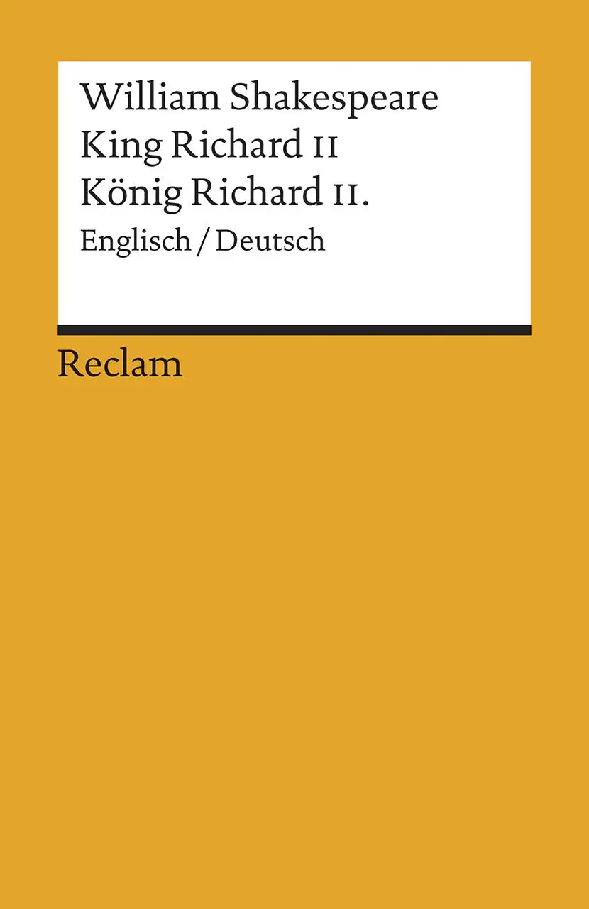 Cover: 9783150098066 | König Richard II. / King Richard II | William Shakespeare | Buch