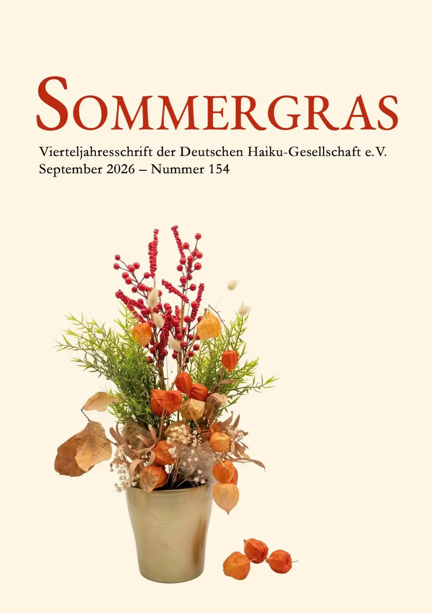 Cover: 9783696378066 | Sommergras 154 | Deutsche Haiku-Gesellschaft e. V. (Hrsg. | Buch