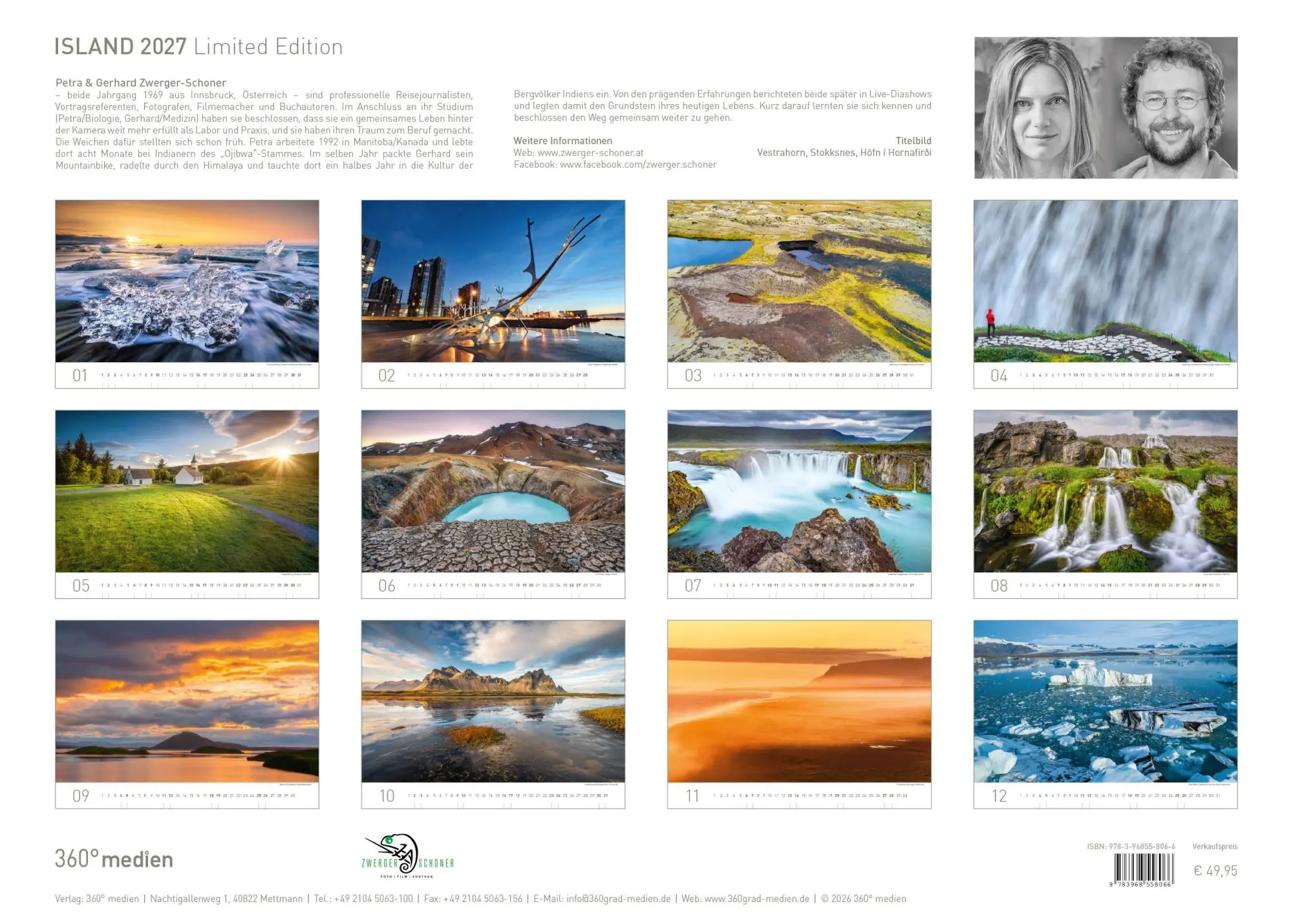 Bild: 9783968558066 | Island Exklusivkalender 2027 | Limited Edition (70 x 50 cm) | Kalender