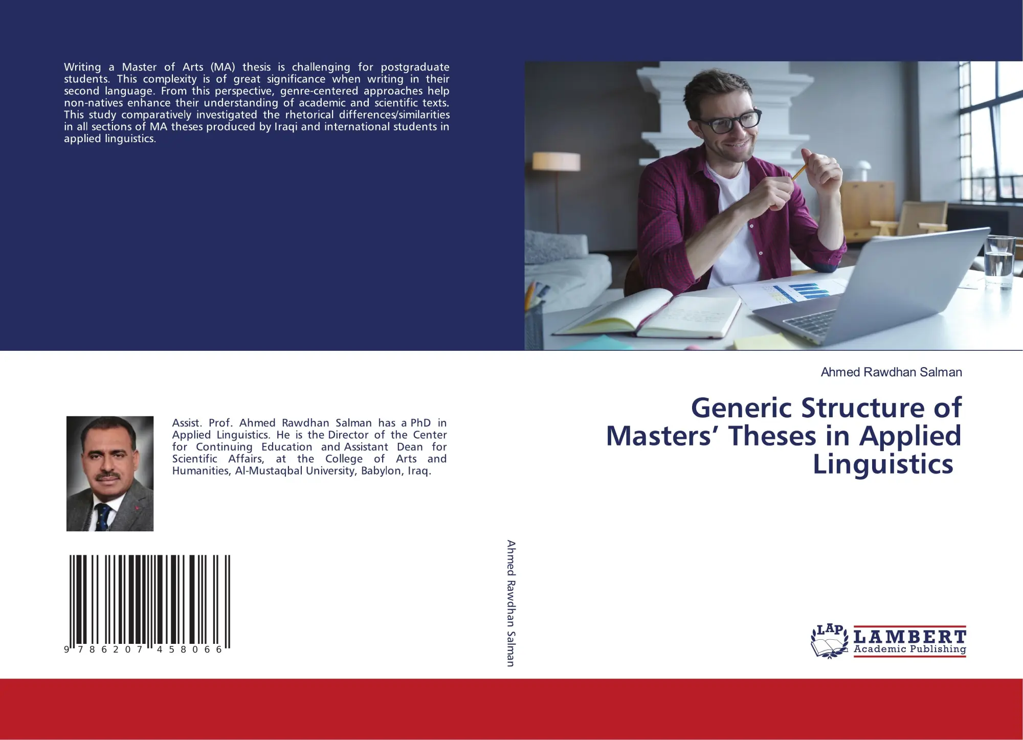 Cover: 9786207458066 | Generic Structure of Masters' Theses in Applied Linguistics | Salman