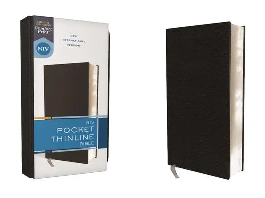Cover: 9780310458166 | Niv, Pocket Thinline Bible, Bonded Leather, Black, Red Letter,...