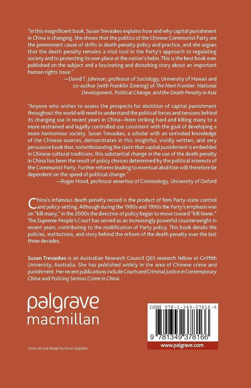Rückseite: 9781349378166 | The Death Penalty in Contemporary China | S. Trevaskes | Taschenbuch