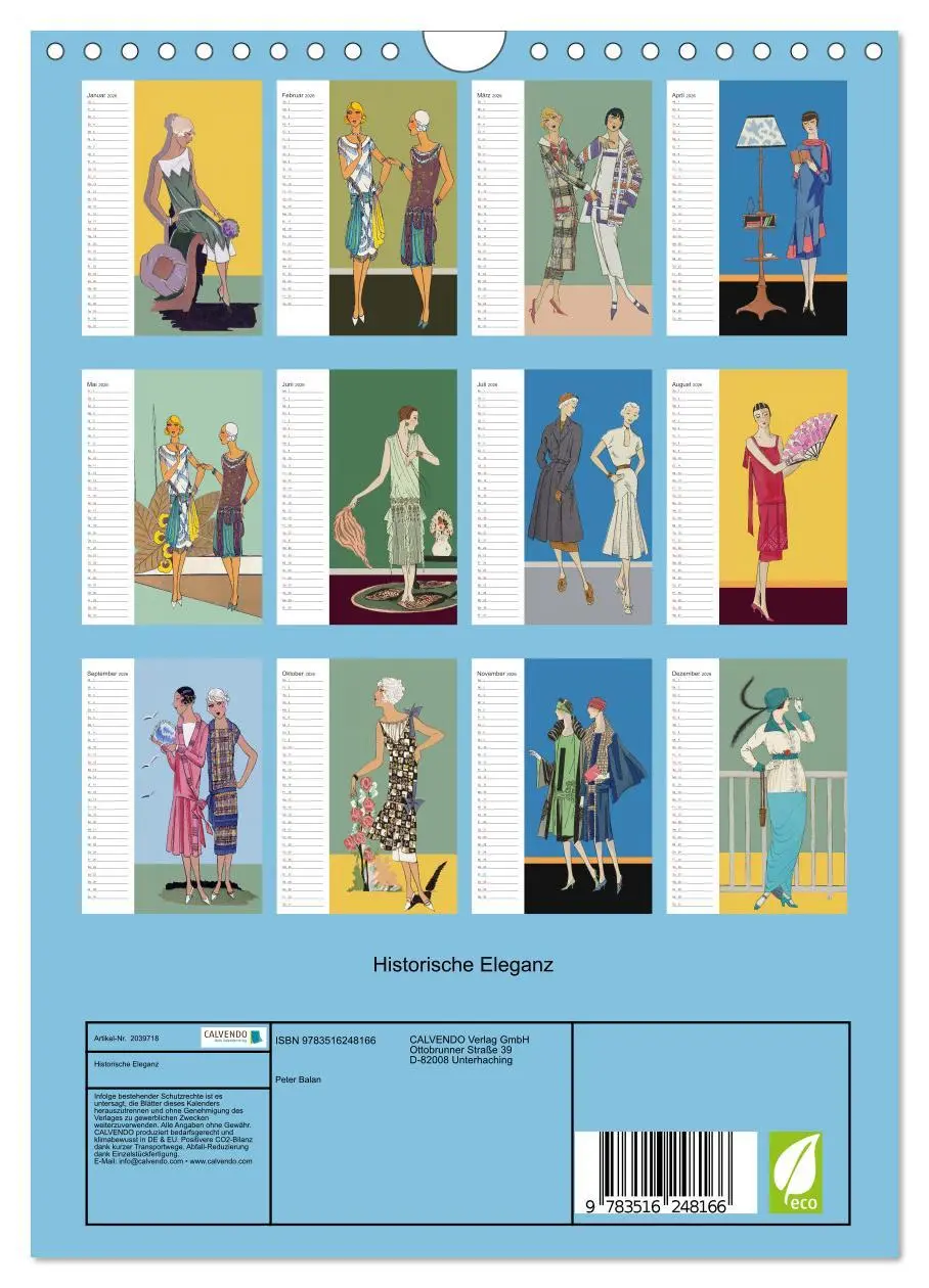 Bild: 9783516248166 | Historische Eleganz (Wandkalender 2026 DIN A4 hoch), CALVENDO...