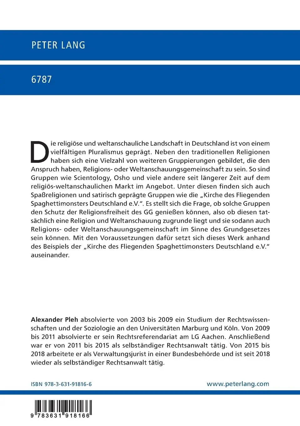 Rückseite: 9783631918166 | Antireligiöse bzw. antikirchliche Gemeinschaften als...