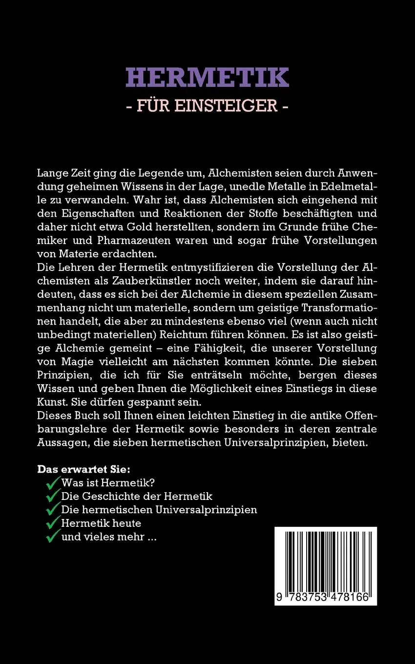Rückseite: 9783753478166 | Hermetik für Einsteiger: Mit den 7 hermetischen Gesetzen und...