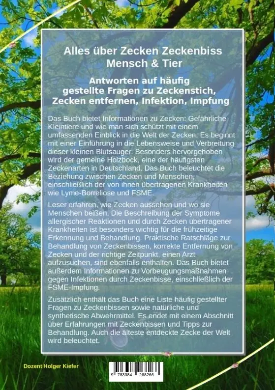 Rückseite: 9783384268266 | Alles über Zecken Zeckenbiss Mensch &amp; Tier | Holger Kiefer | Buch