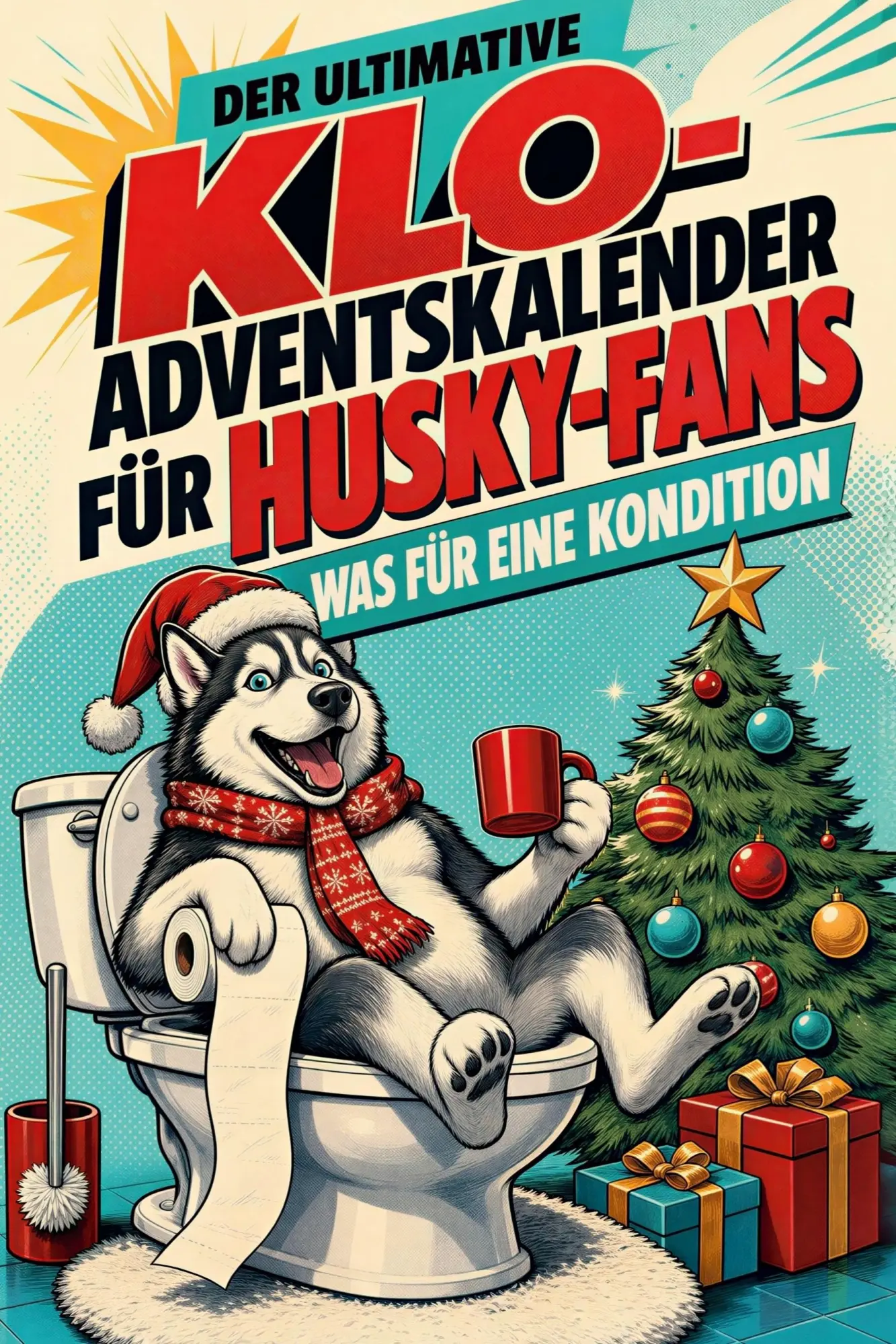 Cover: 9783696118266 | Der ultimative Klo-Adventskalender für Husky-Fans | Paul Schubert