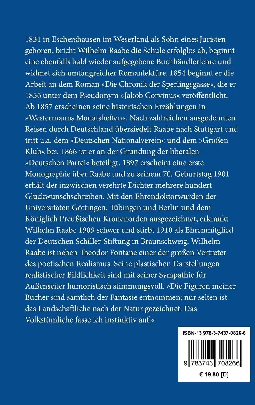 Rückseite: 9783743708266 | Das Odfeld | Eine Erzählung | Wilhelm Raabe | Buch | 176 S. | Deutsch