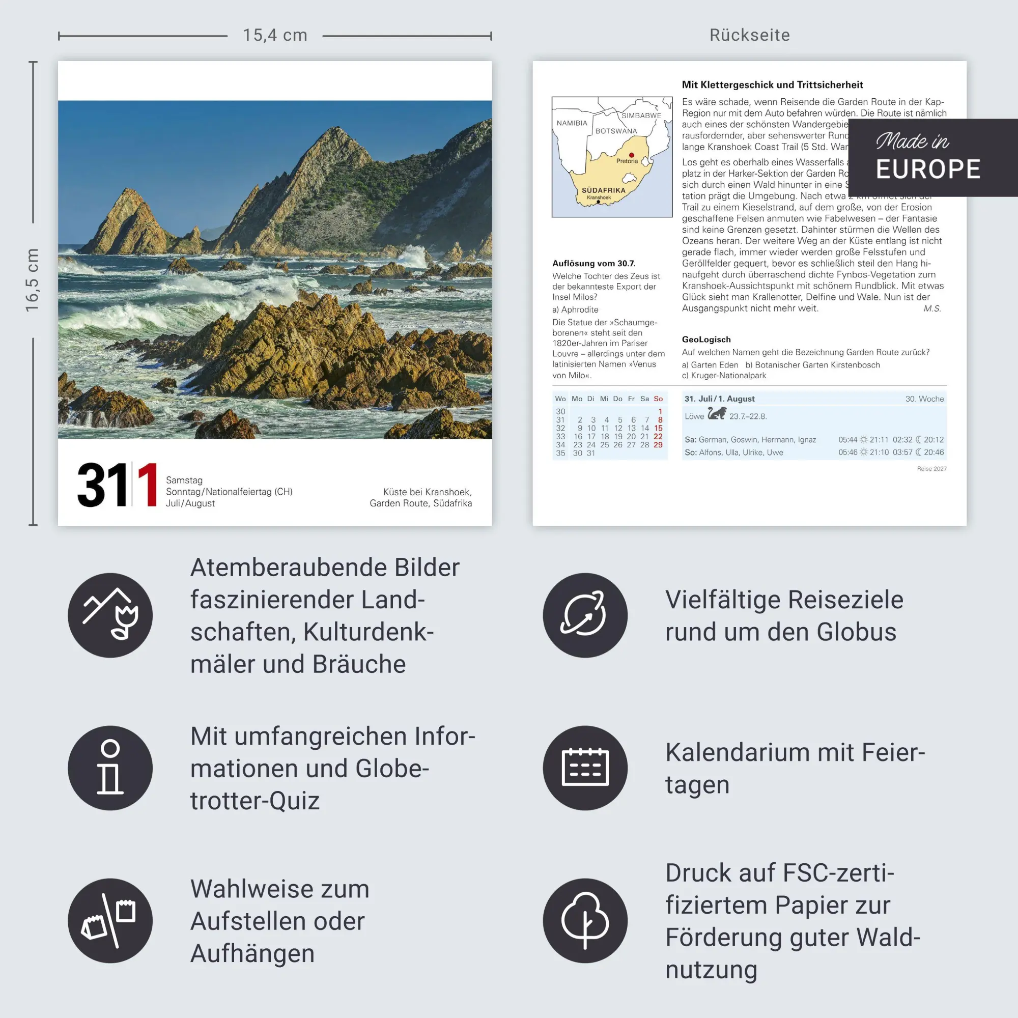 Bild: 9783840038266 | Reise Tagesabreißkalender 2027 - Kulturkalender - Städte, Menschen,...
