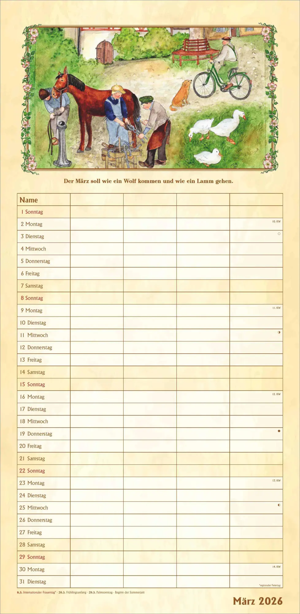 Bild: 4069095008366 | Bauernkalender Familienplaner - 4 Spalten | Kalender | 14 S. | Deutsch