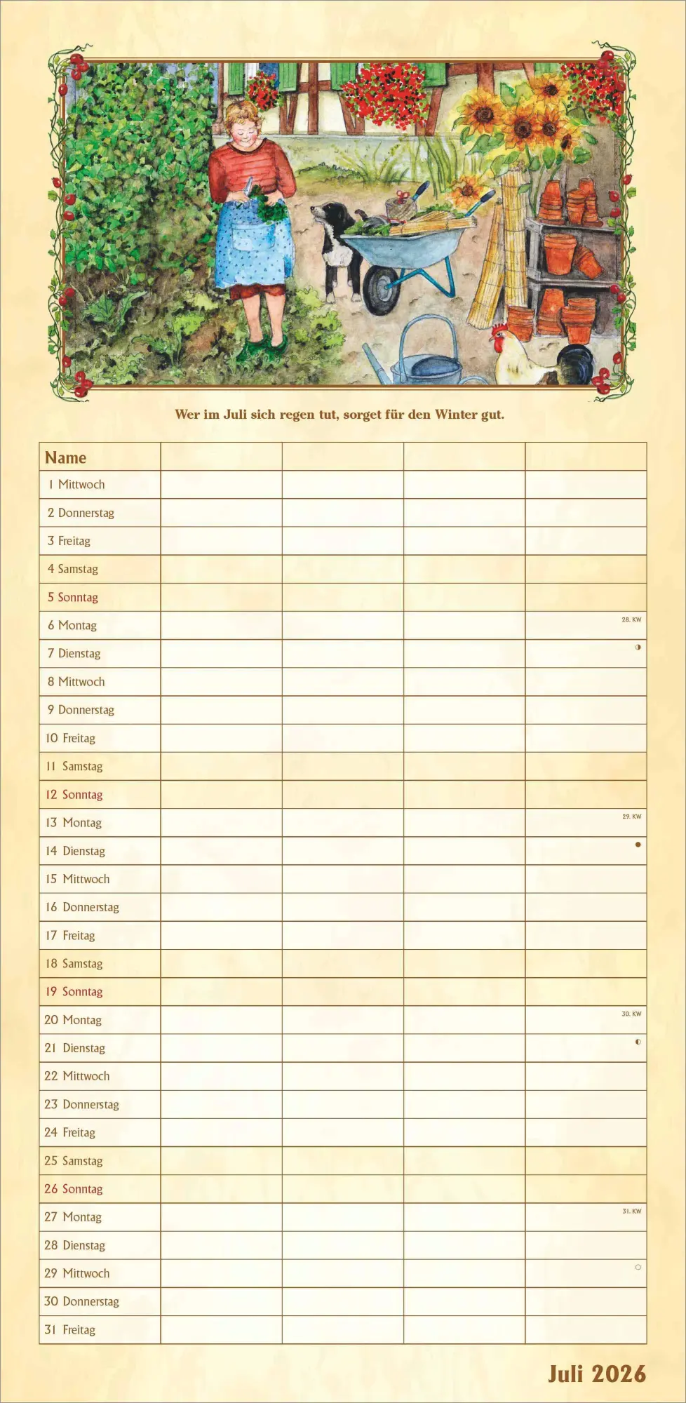 Bild: 4069095008366 | Bauernkalender Familienplaner - 4 Spalten | Kalender | 14 S. | Deutsch