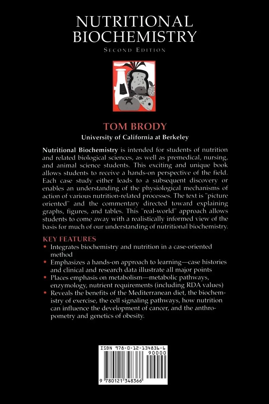 Rückseite: 9780121348366 | Nutritional Biochemistry | Tom Brody (u. a.) | Buch | Englisch | 1998