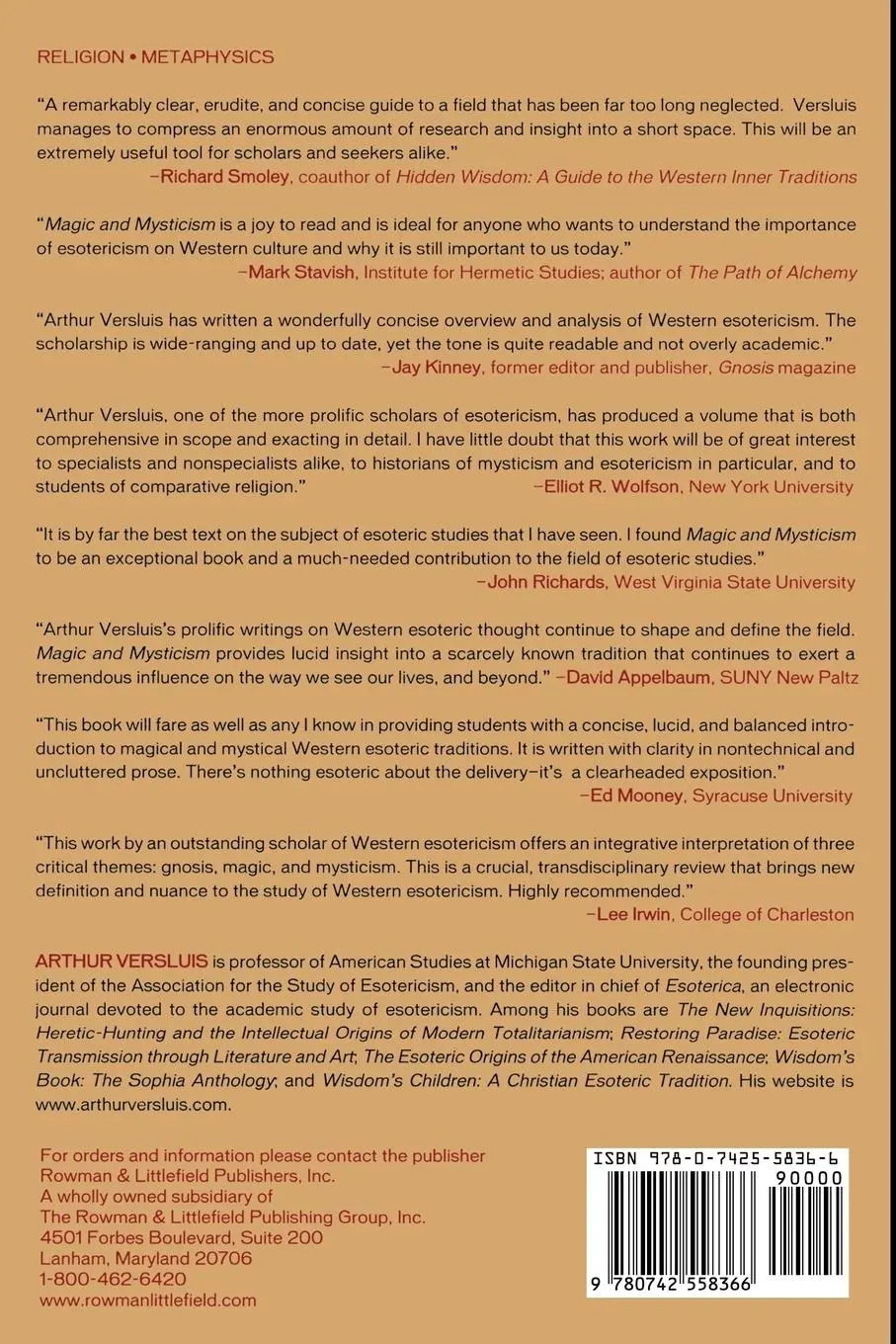 Rückseite: 9780742558366 | Magic and Mysticism | An Introduction to Western Esoteric Traditions
