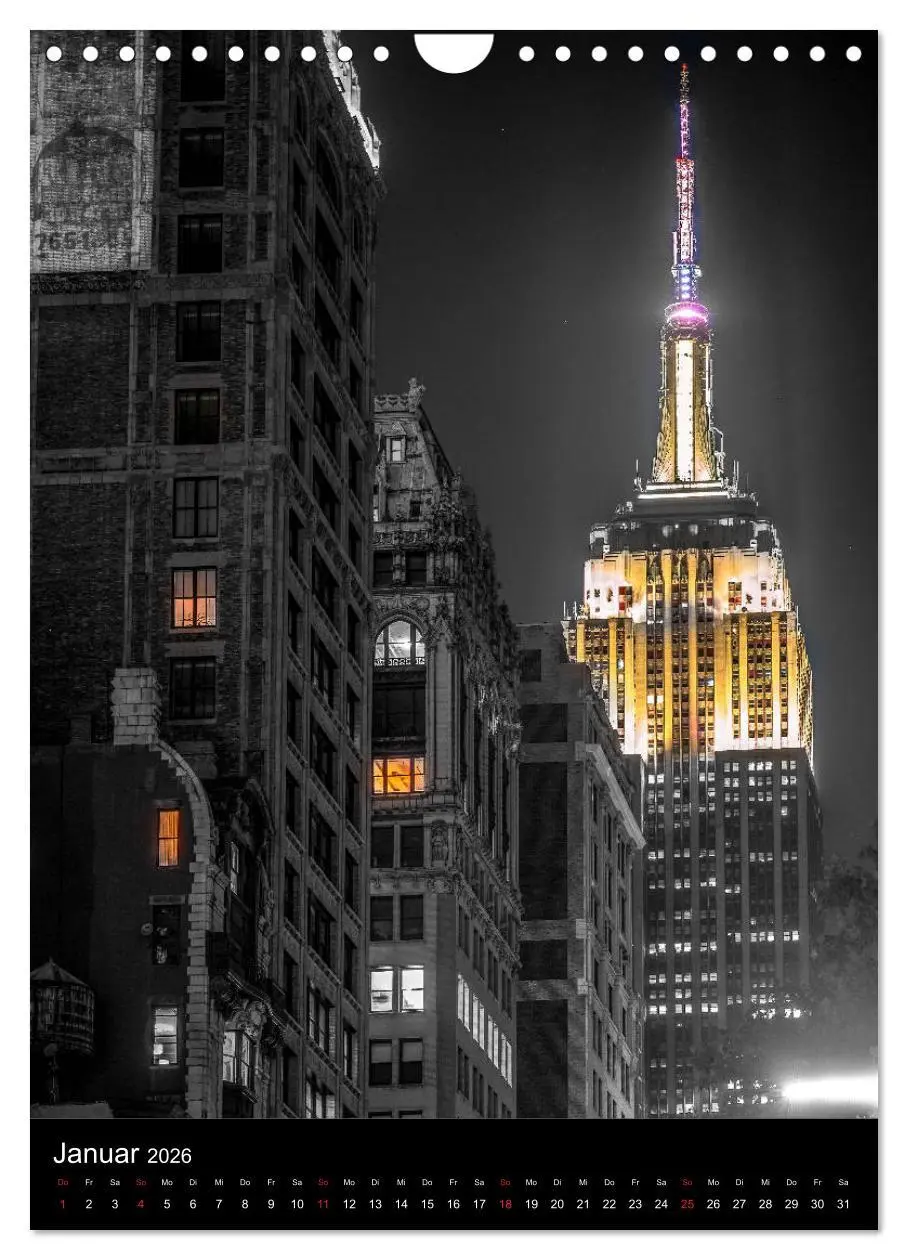 Bild: 9783516398366 | New York City - Color Glow Edition (Wandkalender 2026 DIN A4 hoch),...