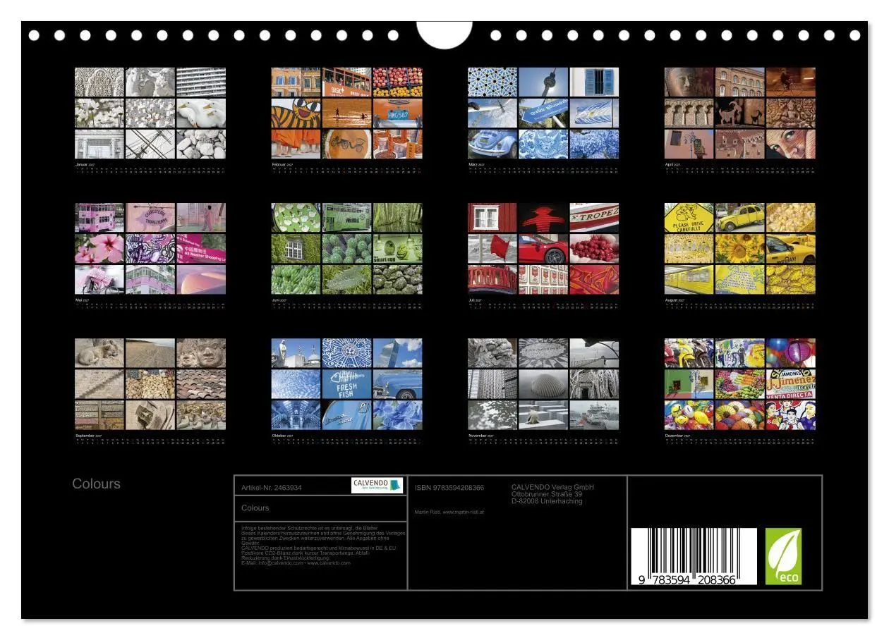 Bild: 9783594208366 | Colours (Wandkalender 2027 DIN A4 quer), CALVENDO Monatskalender