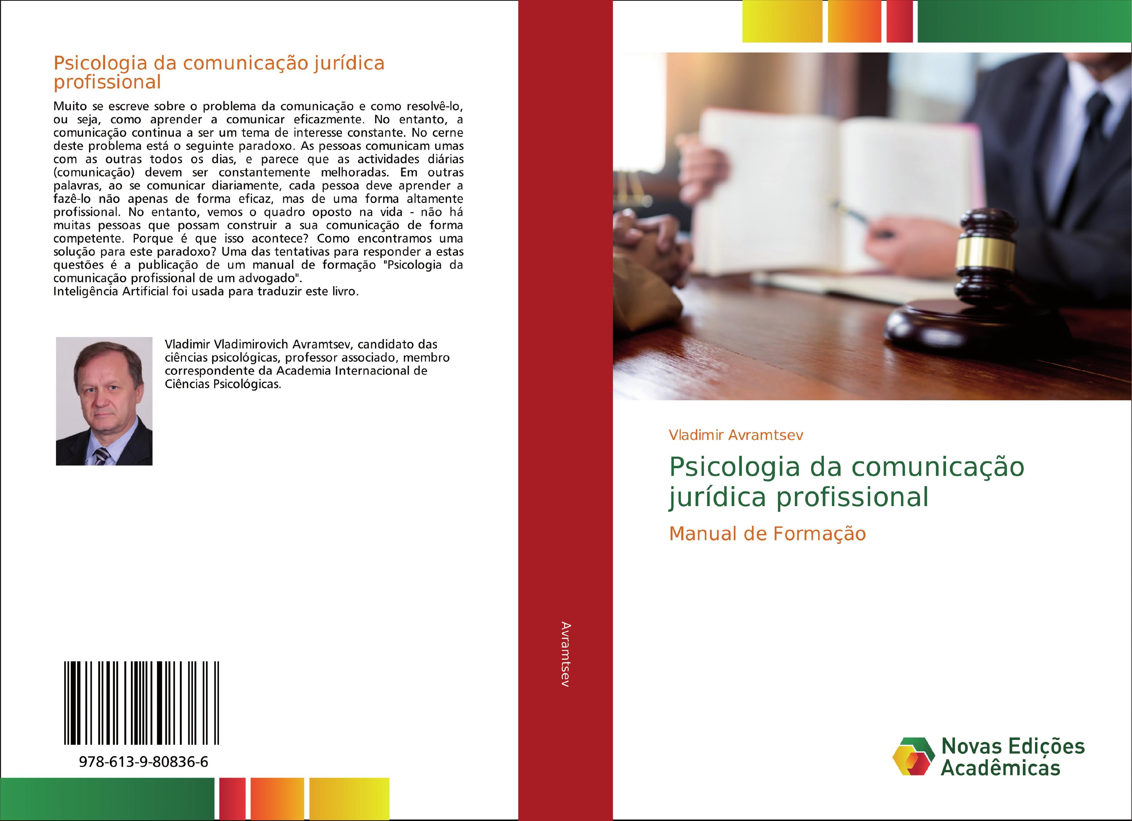Psicologia da comunicação jurídica profissional  Manual de Formação  Vladimir Avramtsev  Taschenbuch  Paperback  Portugiesisch  2020 - Avramtsev, Vladimir