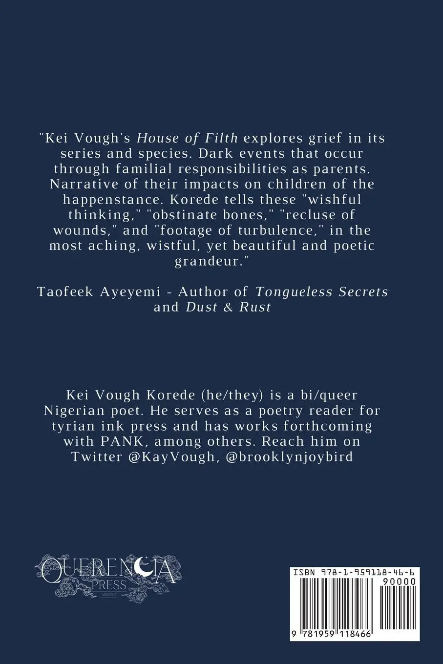 Rückseite: 9781959118466 | House of Filth | Kei Vough Korede | Taschenbuch | Englisch | 2023