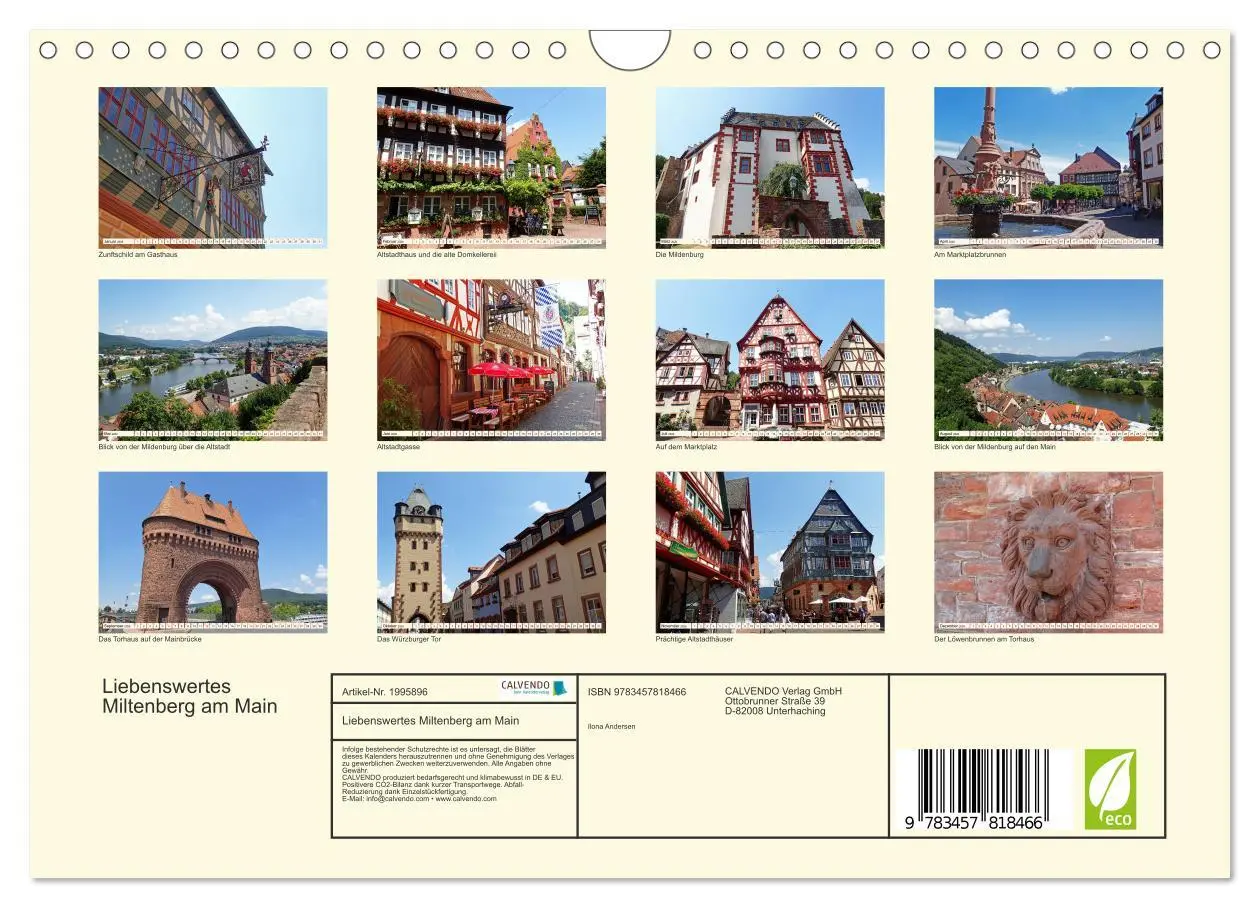 Bild: 9783457818466 | Liebenswertes Miltenberg am Main (Wandkalender 2026 DIN A4 quer),...