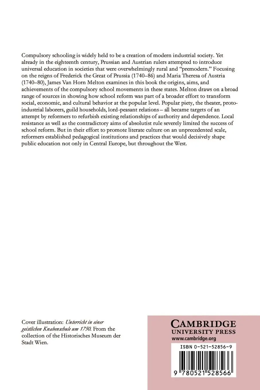 Rückseite: 9780521528566 | Absolutism and the Eighteenth-Century Origins of Compulsory...