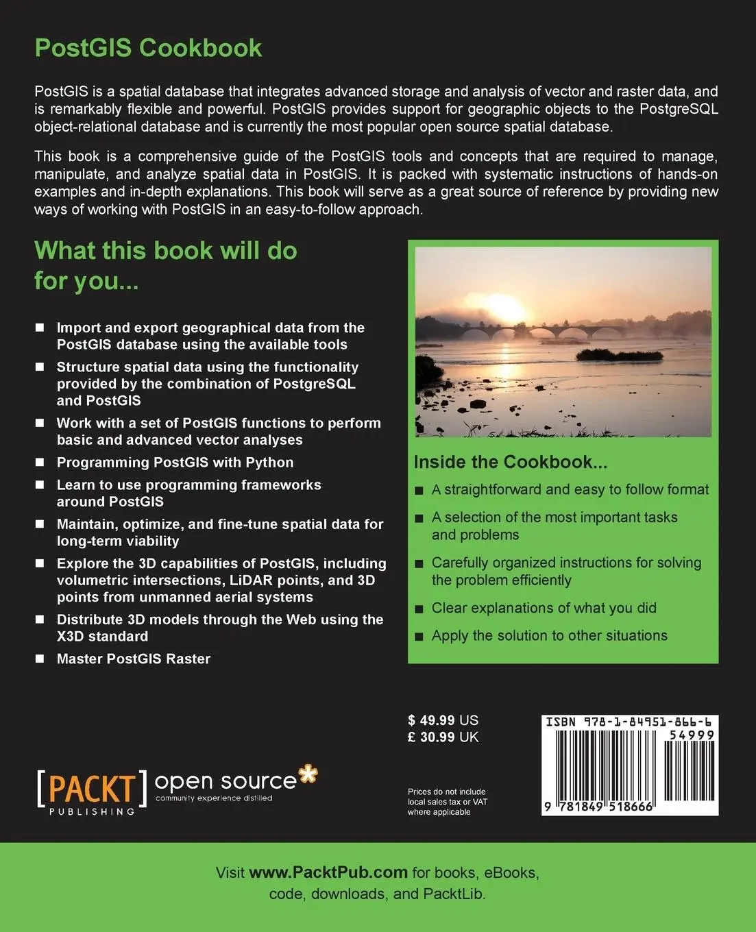 Rückseite: 9781849518666 | Postgis Cookbook | Thomas J. Kraft | Taschenbuch | Englisch | 2014