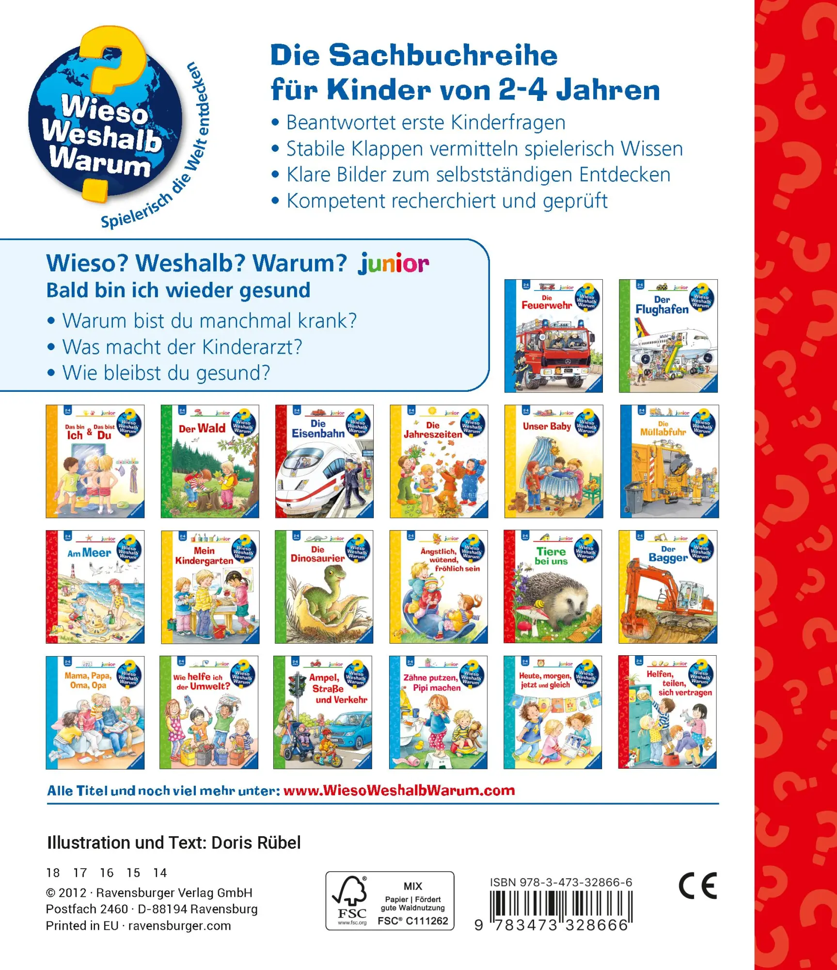 Rückseite: 9783473328666 | Wieso? Weshalb? Warum? junior, Band 45: Bald bin ich wieder gesund