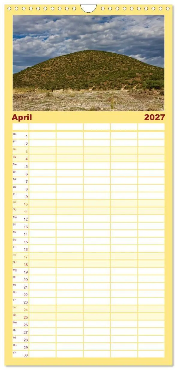 Bild: 9783594348666 | Familienplaner 2027 - Afrikas Tierwelt: Giraffen mit 5 Spalten...