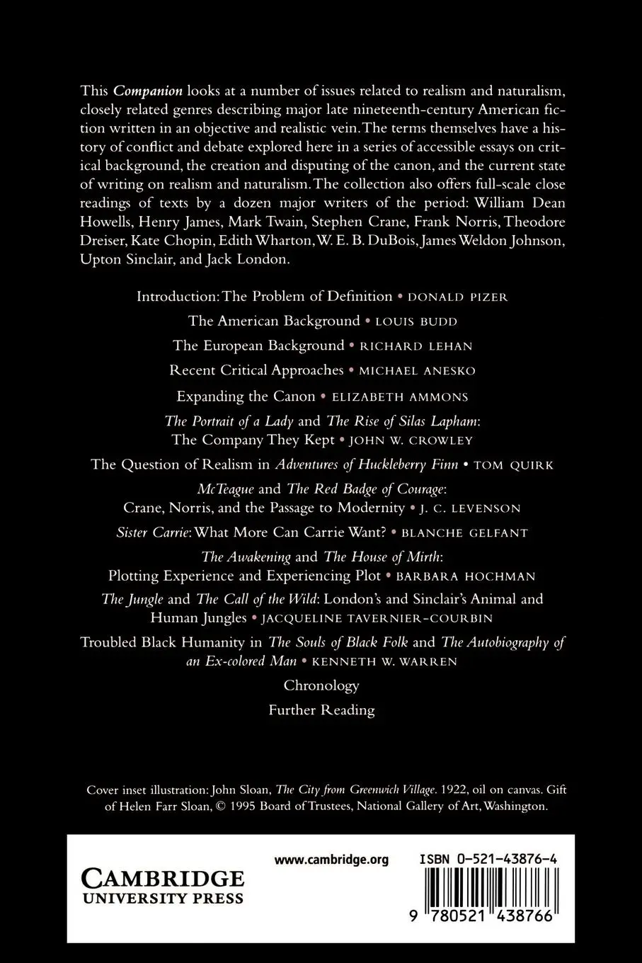 Rückseite: 9780521438766 | The Cambridge Companion to American Realism and Naturalism | Pizer
